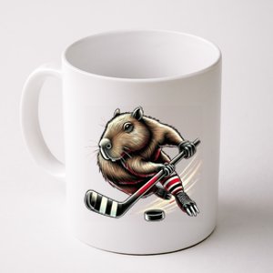 Capybara Hockey Funny Ice Hockey Player Gift Coffee Mug