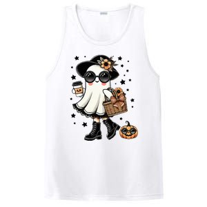 Cute Halloween For Women Halloween Ghost Coffee PosiCharge Competitor Tank