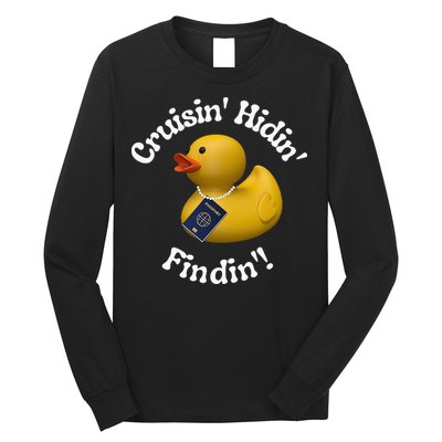 Cruising Hiding Finding Rubber Ducks Passport Hunt Hide Find Long Sleeve Shirt