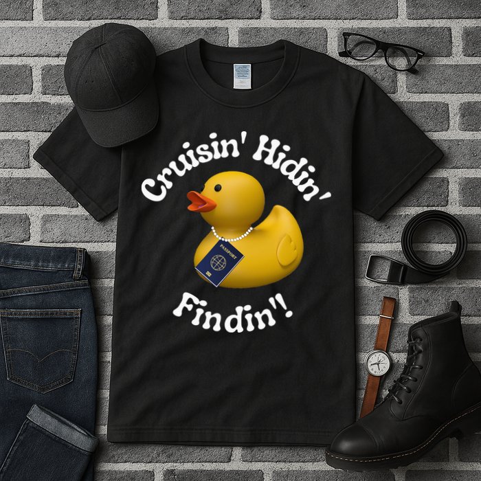 Cruising Hiding Finding Rubber Ducks Passport Hunt Hide Find Tall T-Shirt
