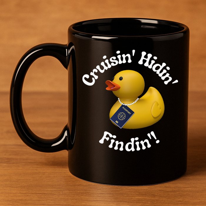 Cruising Hiding Finding Rubber Ducks Passport Hunt Hide Find 11oz C Handle Ceramic Mug