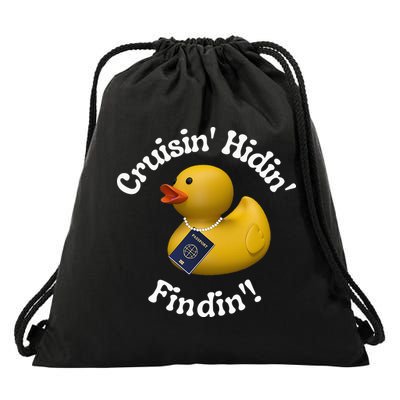 Cruising Hiding Finding Rubber Ducks Passport Hunt Hide Find Drawstring Bag