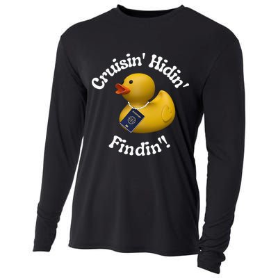 Cruising Hiding Finding Rubber Ducks Passport Hunt Hide Find Cooling Performance Long Sleeve Crew