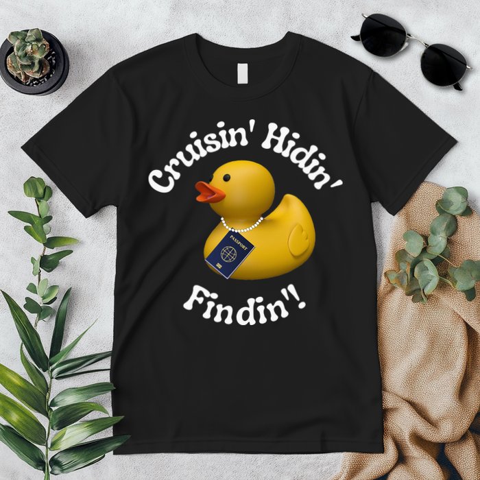 Cruising Hiding Finding Rubber Ducks Passport Hunt Hide Find Premium T-Shirt