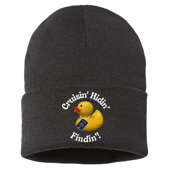 Cruising Hiding Finding Rubber Ducks Passport Hunt Hide Find Sustainable Knit Beanie