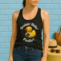 Cruising Hiding Finding Rubber Ducks Passport Hunt Hide Find Womens Tank Top