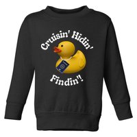 Cruising Hiding Finding Rubber Ducks Passport Hunt Hide Find Toddler Sweatshirt