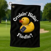 Cruising Hiding Finding Rubber Ducks Passport Hunt Hide Find Golf Towel