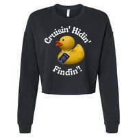 Cruising Hiding Finding Rubber Ducks Passport Hunt Hide Find Cropped Pullover Crew
