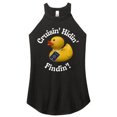 Cruising Hiding Finding Rubber Ducks Passport Hunt Hide Find Women's Perfect Tri Rocker Tank