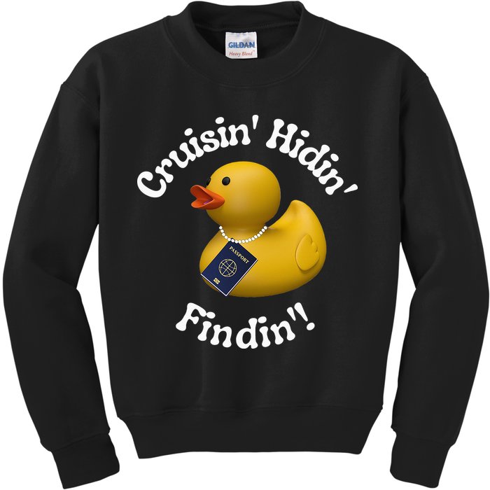 Cruising Hiding Finding Rubber Ducks Passport Hunt Hide Find Kids Sweatshirt