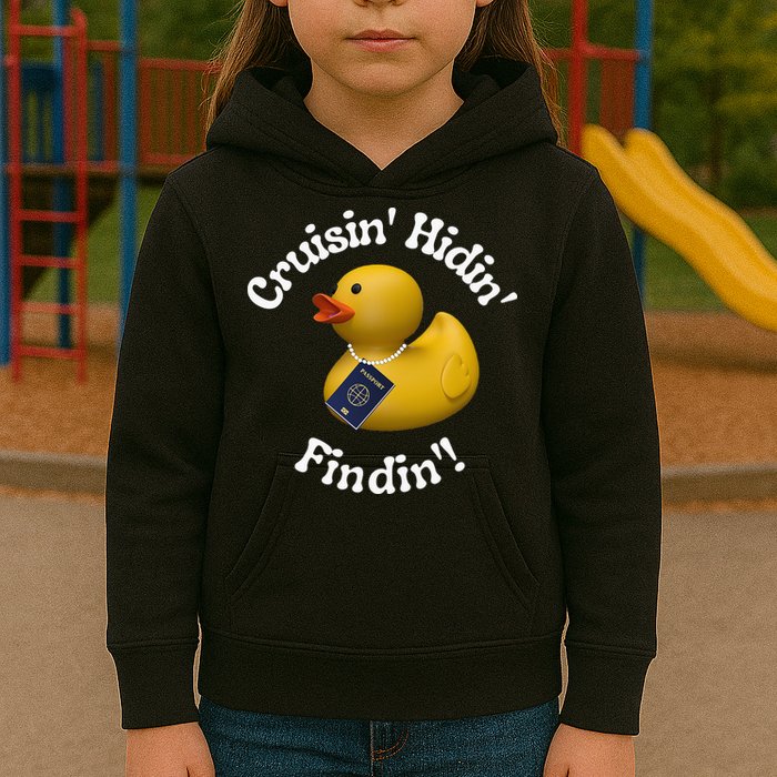 Cruising Hiding Finding Rubber Ducks Passport Hunt Hide Find Kids Hoodie