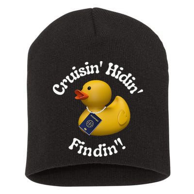 Cruising Hiding Finding Rubber Ducks Passport Hunt Hide Find Short Acrylic Beanie