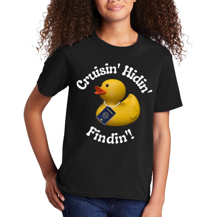 Cruising Hiding Finding Rubber Ducks Passport Hunt Hide Find Kids T-Shirt