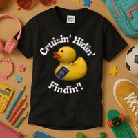 Cruising Hiding Finding Rubber Ducks Passport Hunt Hide Find Kids T-Shirt