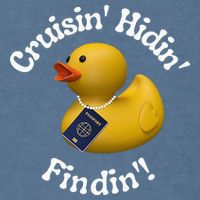 Cruising Hiding Finding Rubber Ducks Passport Hunt Hide Find Garment-Dyed Sweatshirt