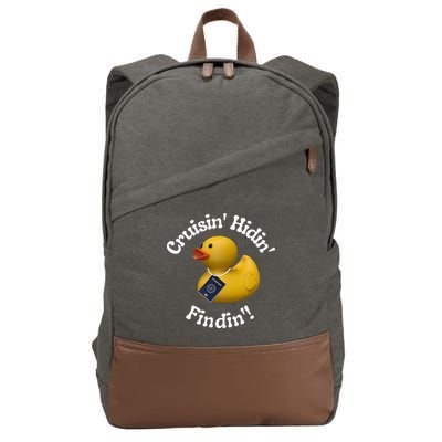 Cruising Hiding Finding Rubber Ducks Passport Hunt Hide Find Cotton Canvas Backpack