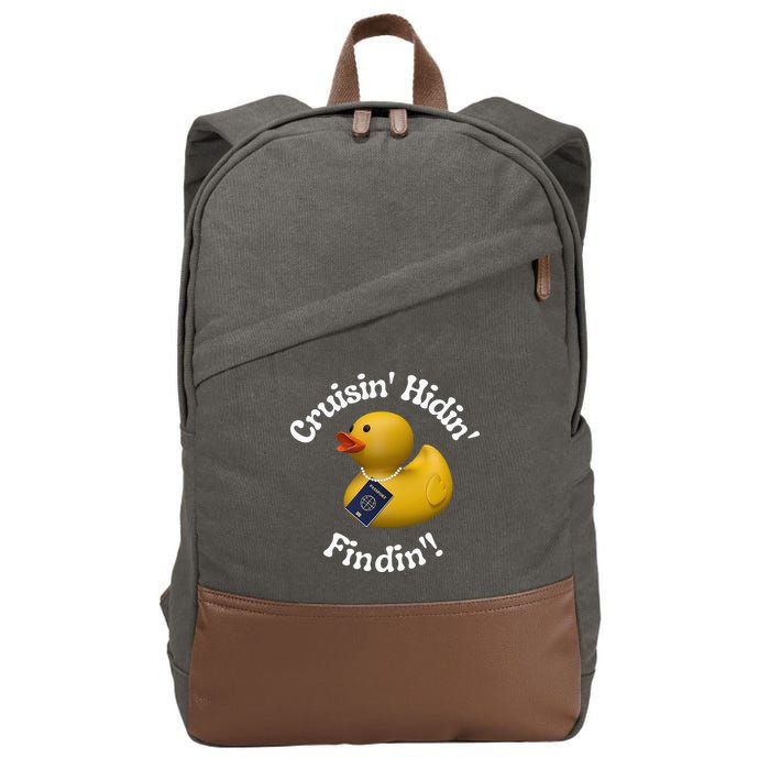 Cruising Hiding Finding Rubber Ducks Passport Hunt Hide Find Cotton Canvas Backpack