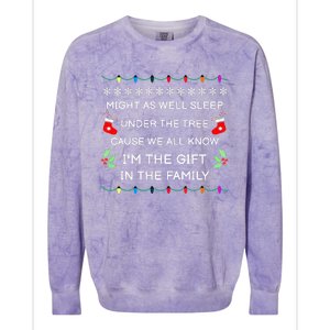 Christmas Humor Favorite Person Funny Christmas Colorblast Crewneck Sweatshirt