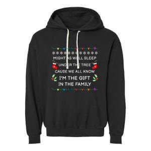 Christmas Humor Favorite Person Funny Christmas Garment-Dyed Fleece Hoodie