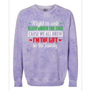 Christmas Humor Favorite Person Funny Christmas Colorblast Crewneck Sweatshirt