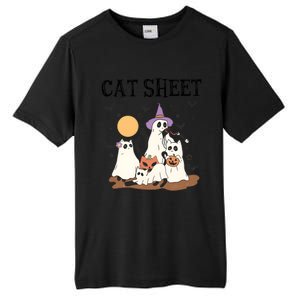 Cat Halloween Funny Ghost Cat Tall Fusion ChromaSoft Performance T-Shirt