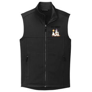 Cat Halloween Funny Ghost Cat Collective Smooth Fleece Vest