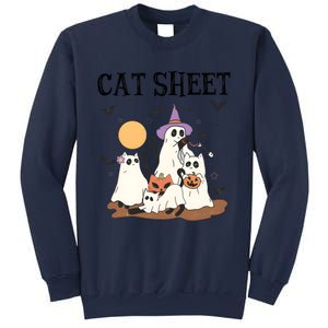 Cat Halloween Funny Ghost Cat Sweatshirt