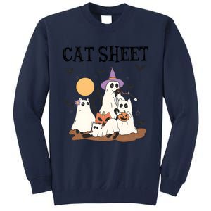 Cat Halloween Funny Ghost Cat Tall Sweatshirt