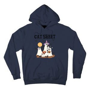 Cat Halloween Funny Ghost Cat Tall Hoodie