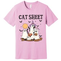 Cat Halloween Funny Ghost Cat Premium T-Shirt