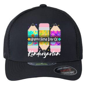 Cute Happy First Day Of Kindergarten Flexfit Unipanel Trucker Cap