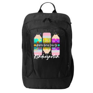 Cute Happy First Day Of Kindergarten City Backpack