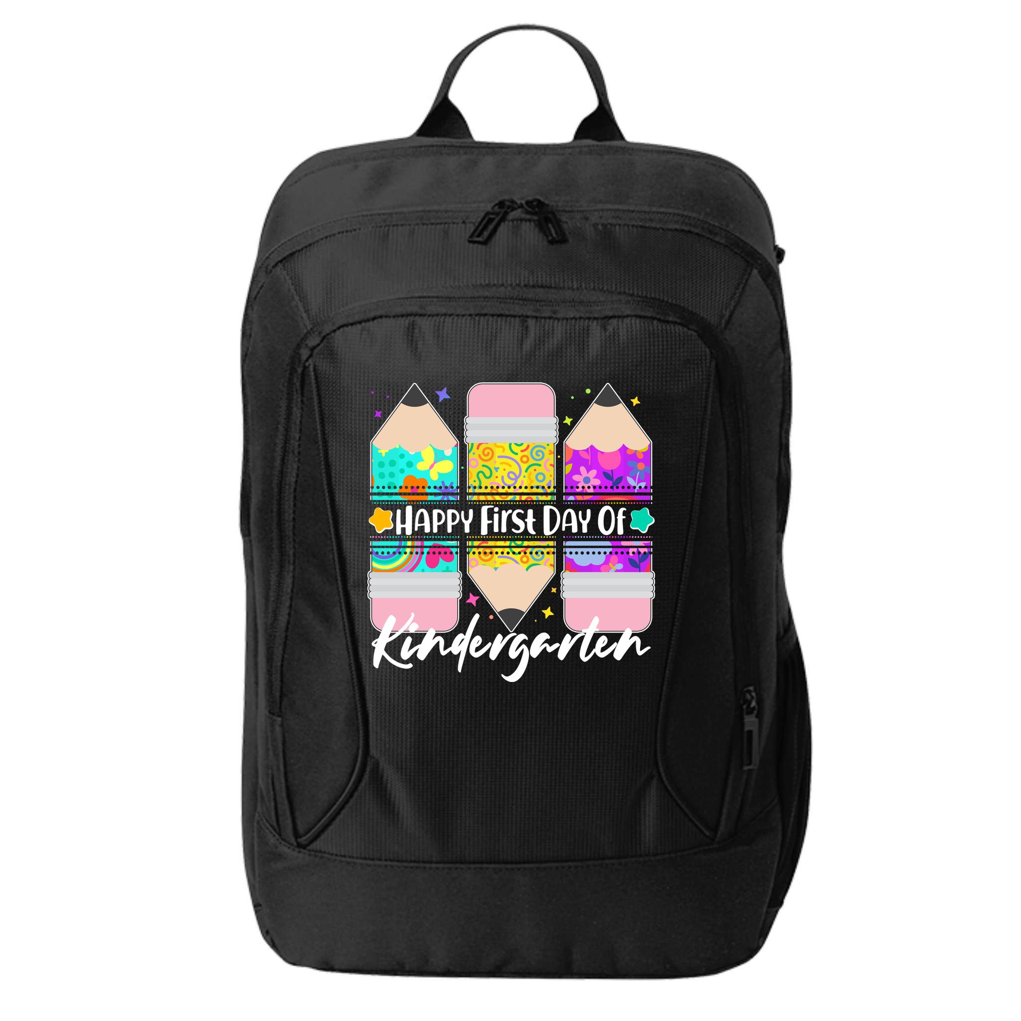 Cute Happy First Day Of Kindergarten City Backpack