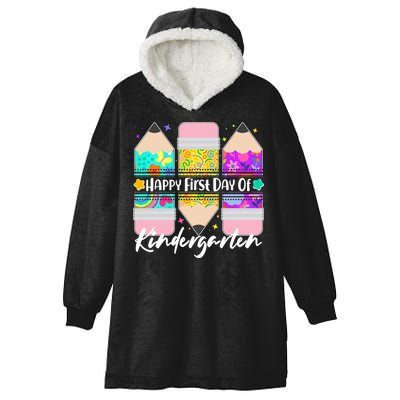 Cute Happy First Day Of Kindergarten Hooded Wearable Blanket