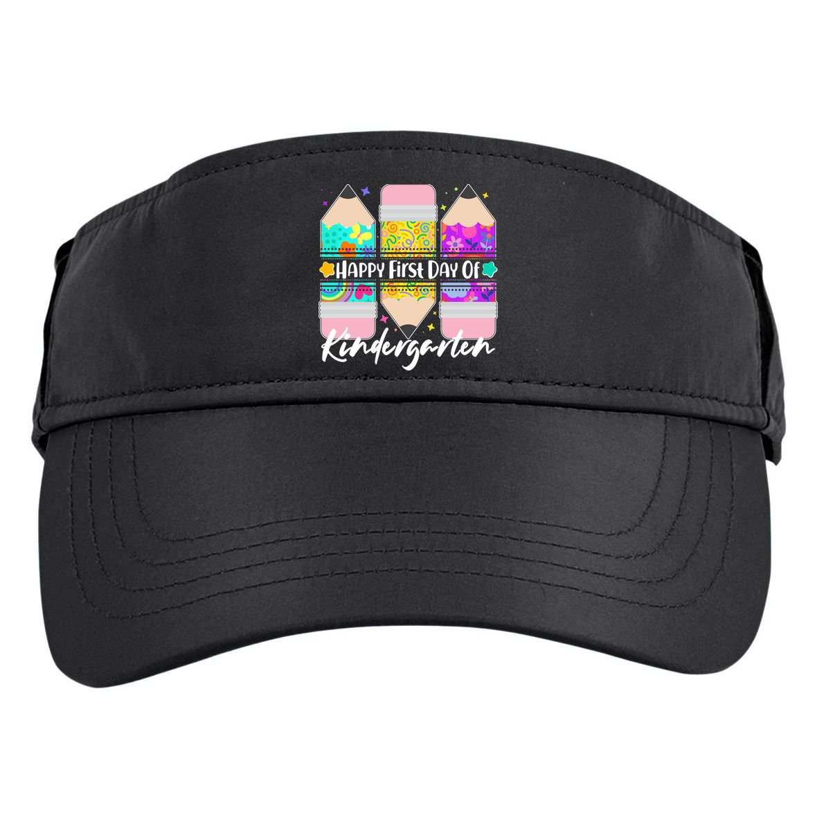 Cute Happy First Day Of Kindergarten Adult Drive Performance Visor