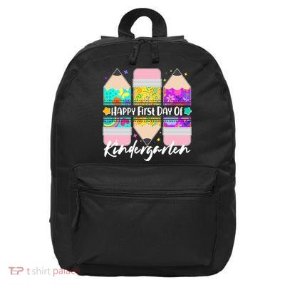 Cute Happy First Day Of Kindergarten 16 in Basic Backpack