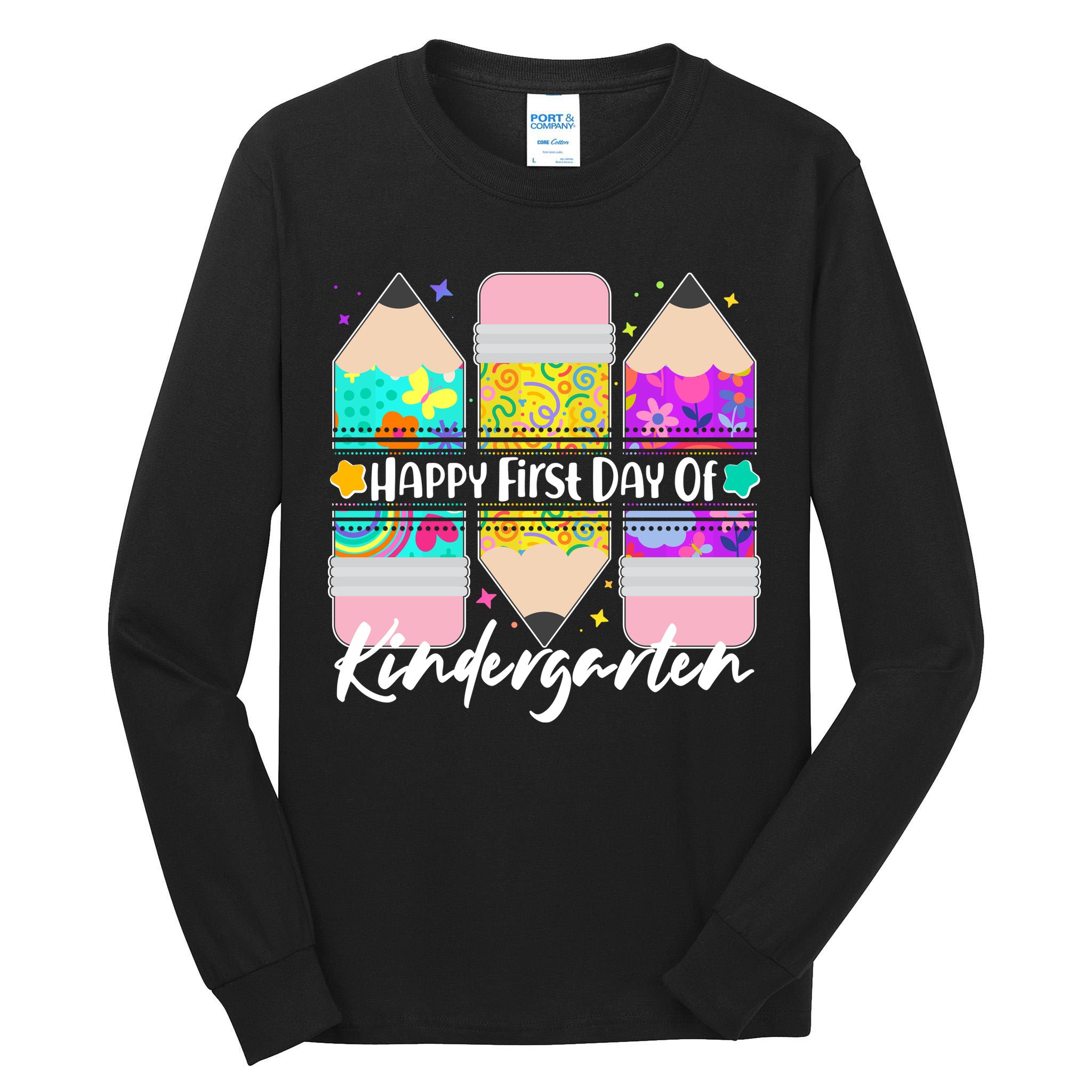 Cute Happy First Day Of Kindergarten Tall Long Sleeve T-Shirt