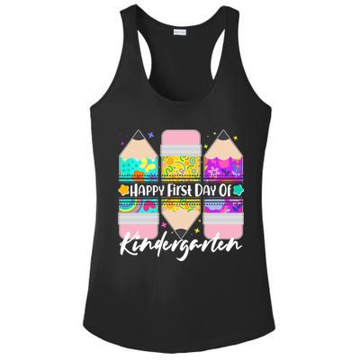 Cute Happy First Day Of Kindergarten Ladies PosiCharge Competitor Racerback Tank