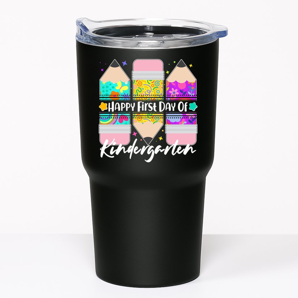 Cute Happy First Day Of Kindergarten Tumbler