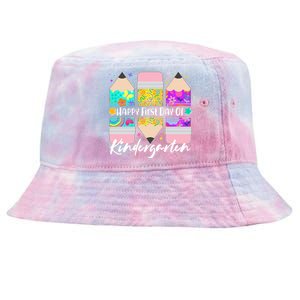 Cute Happy First Day Of Kindergarten Tie-Dyed Bucket Hat