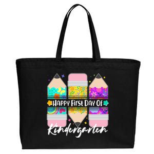 Cute Happy First Day Of Kindergarten Cotton Canvas Jumbo Tote