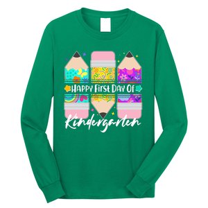 Cute Happy First Day Of Kindergarten Long Sleeve Shirt