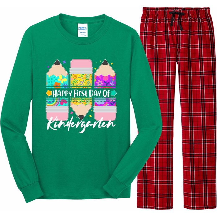 Cute Happy First Day Of Kindergarten Long Sleeve Pajama Set