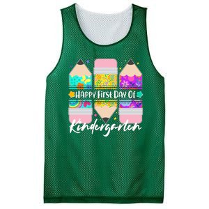 Cute Happy First Day Of Kindergarten Mesh Reversible Basketball Jersey Tank