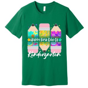 Cute Happy First Day Of Kindergarten Premium T-Shirt