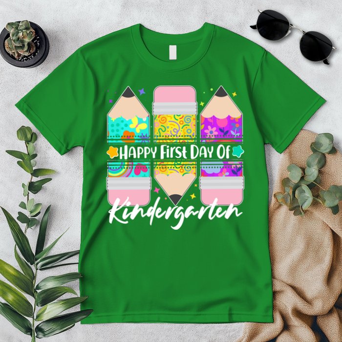 Cute Happy First Day Of Kindergarten Premium T-Shirt