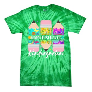 Cute Happy First Day Of Kindergarten Tie-Dye T-Shirt