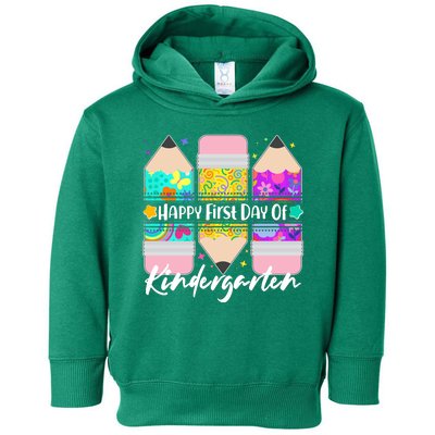 Cute Happy First Day Of Kindergarten Toddler Hoodie