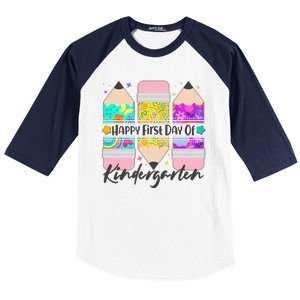 Cute Happy First Day Of Kindergarten Baseball Sleeve Shirt